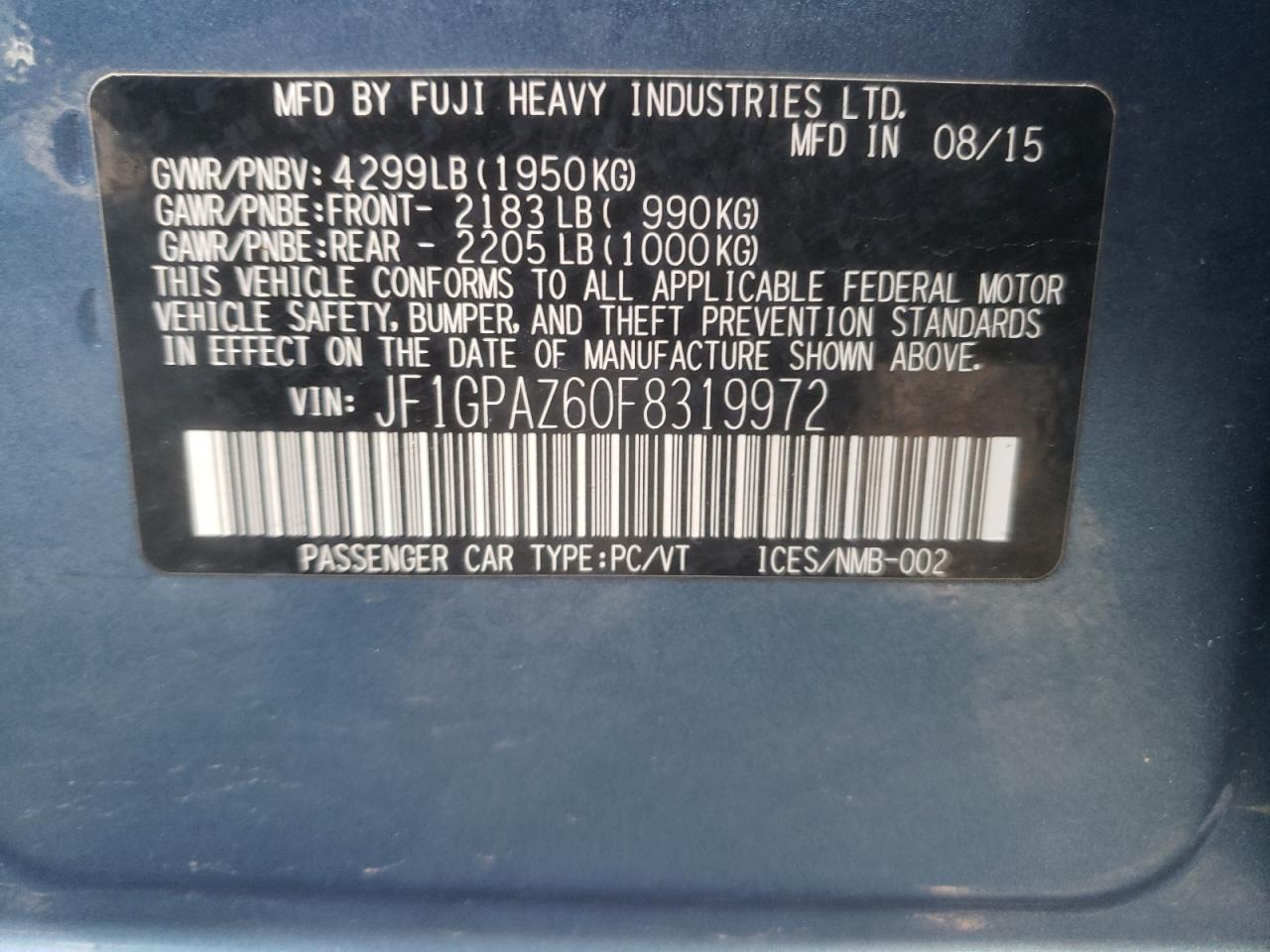 2015 Subaru Impreza - Image 12