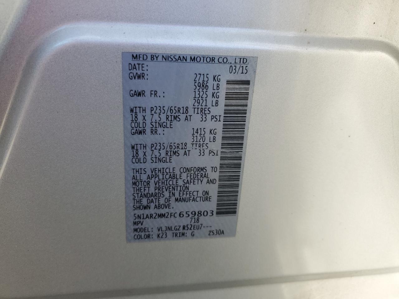 2015 Nissan Pathfinder - Image 14