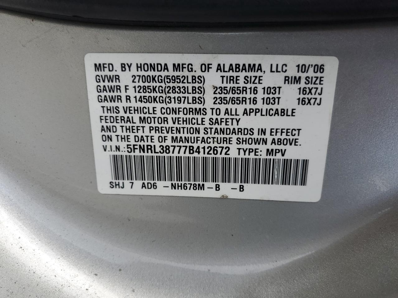 2007 Honda Odyssey - Image 13