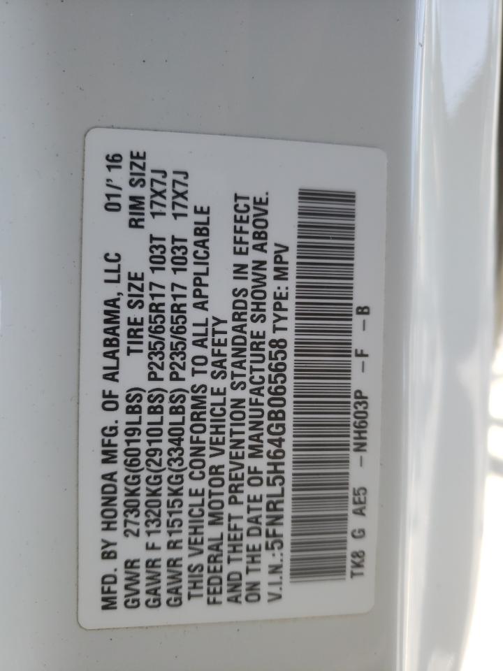 5FNRL5H64GB065658 HONDA All Models 2016