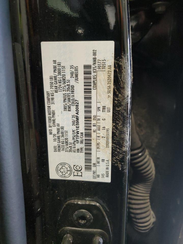1FTFW1E59MFA00827 FORD F-150 2021