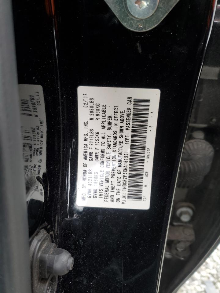 1HGCR2F5XHA161531 HONDA ACCORD 2017