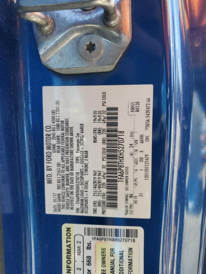 1FA6P8THXH5270718 FORD ALL Models 2017