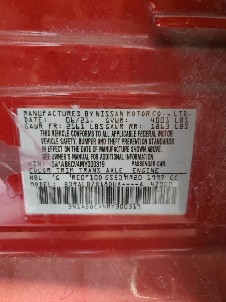 2021 Nissan Sentra Sv VIN: 3N1AB8CV4MY300319 Lot: 43703295