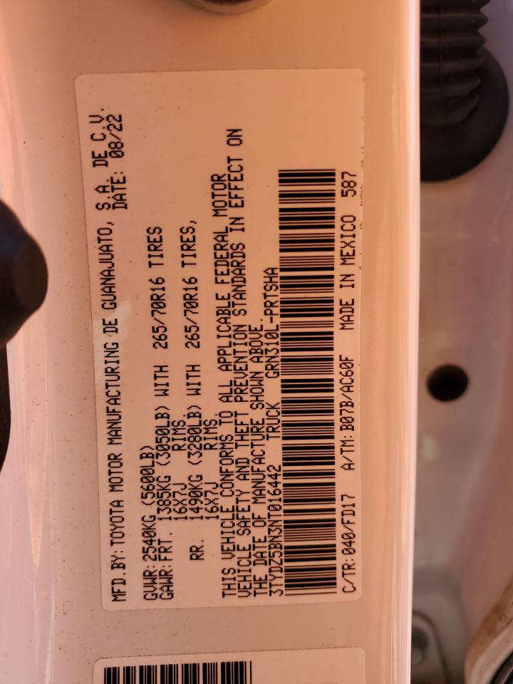 3TYDZ5BN3NT016442 TOYOTA TACOMA 2022