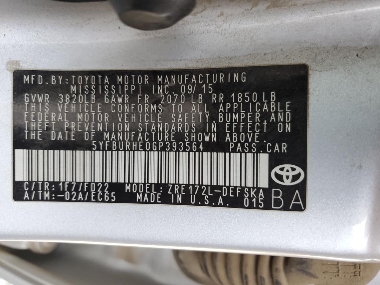 2016 Toyota Corolla - Image 14