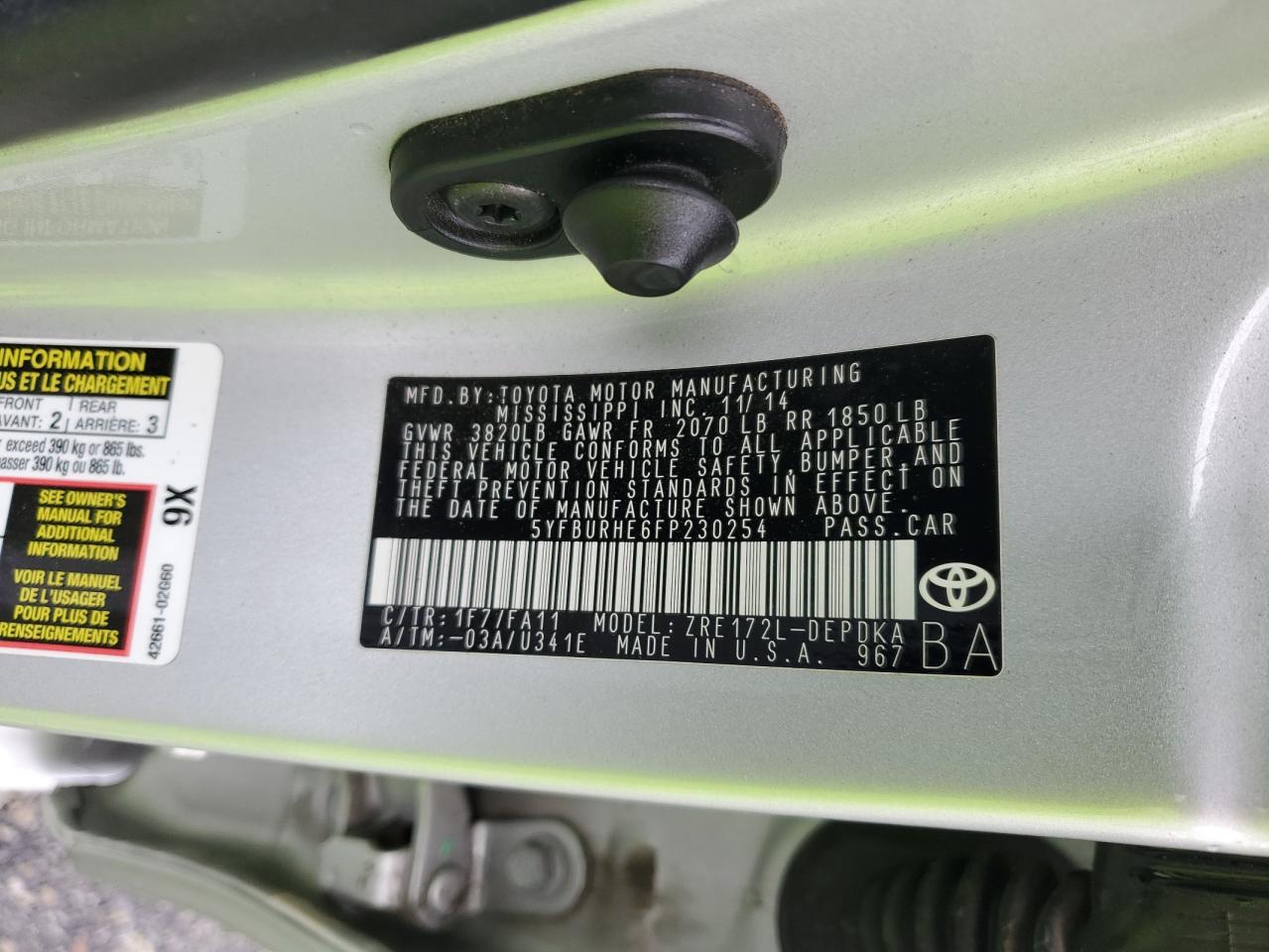 2015 Toyota Corolla - Image 13