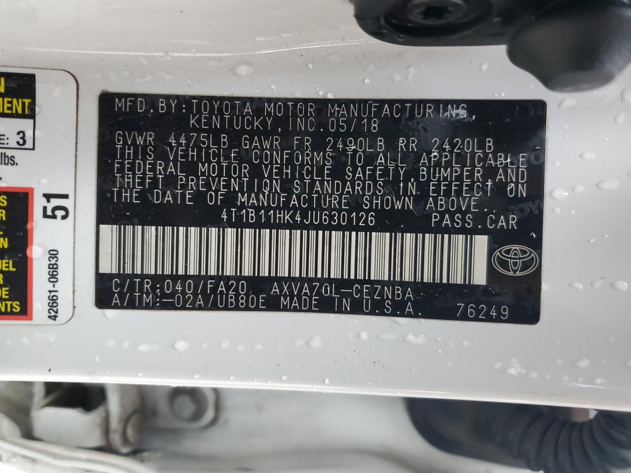 2018 Toyota Camry - Image 12
