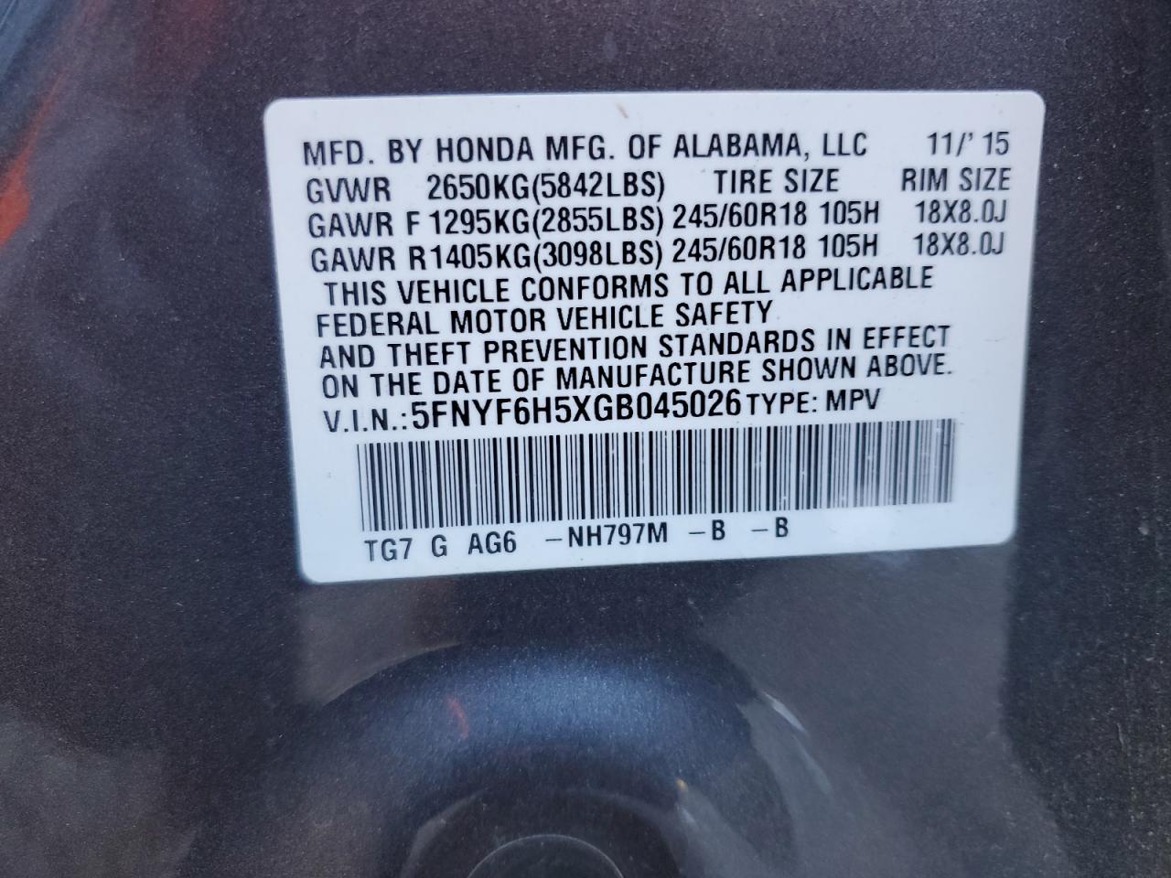 2016 Honda Pilot - Image 12