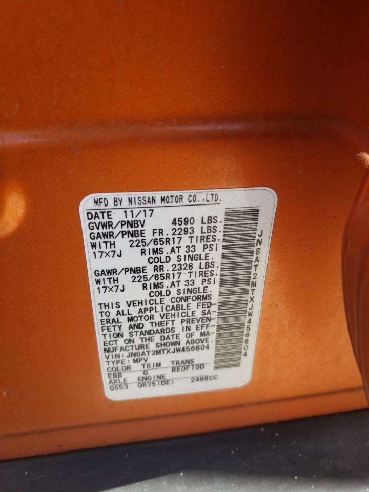 JN8AT2MTXJW456604 NISSAN ROGUE 2018