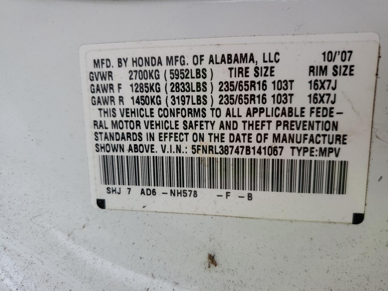 2007 Honda Odyssey - Image 13