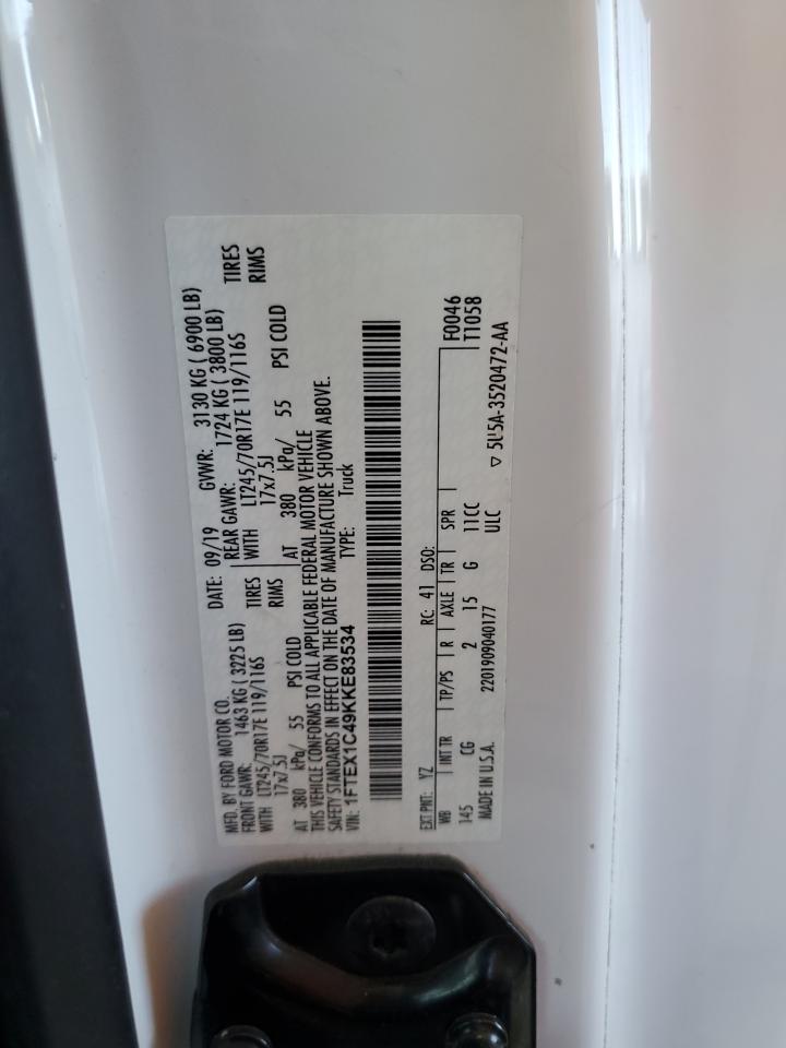 1FTEX1C49KKE83534 FORD F-150 2019