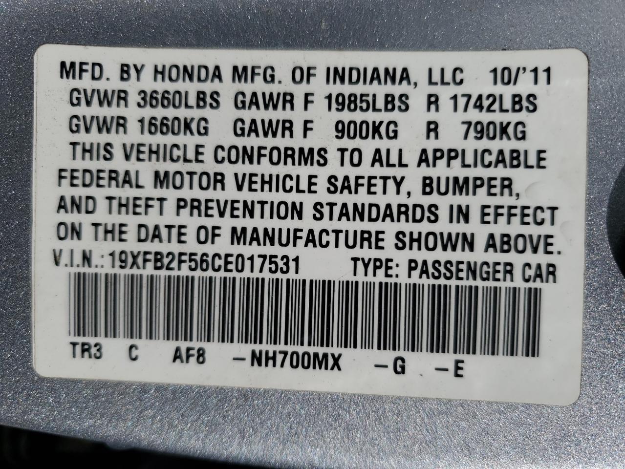 2012 Honda Civic - Image 13
