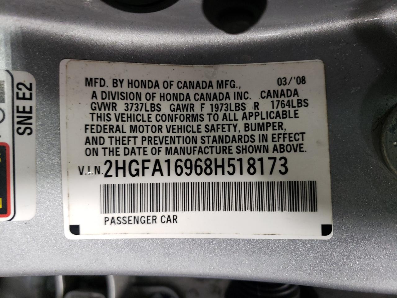 2008 Honda Civic - Image 12