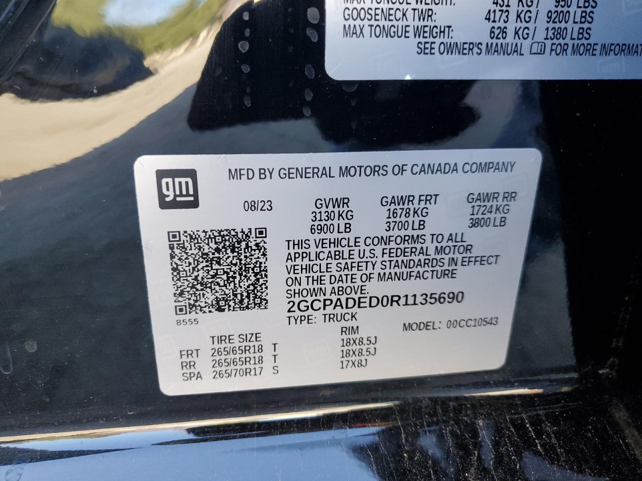 2GCPADED0R1135690 CHEVROLET ALL Models 2024