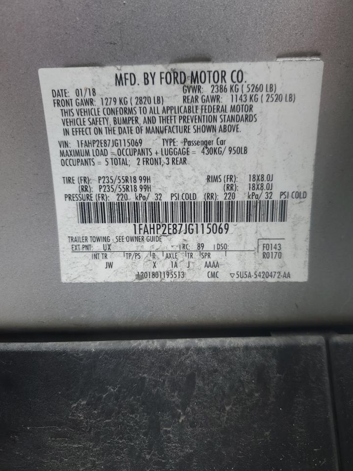 1FAHP2E87JG115069 FORD TAURUS 2018