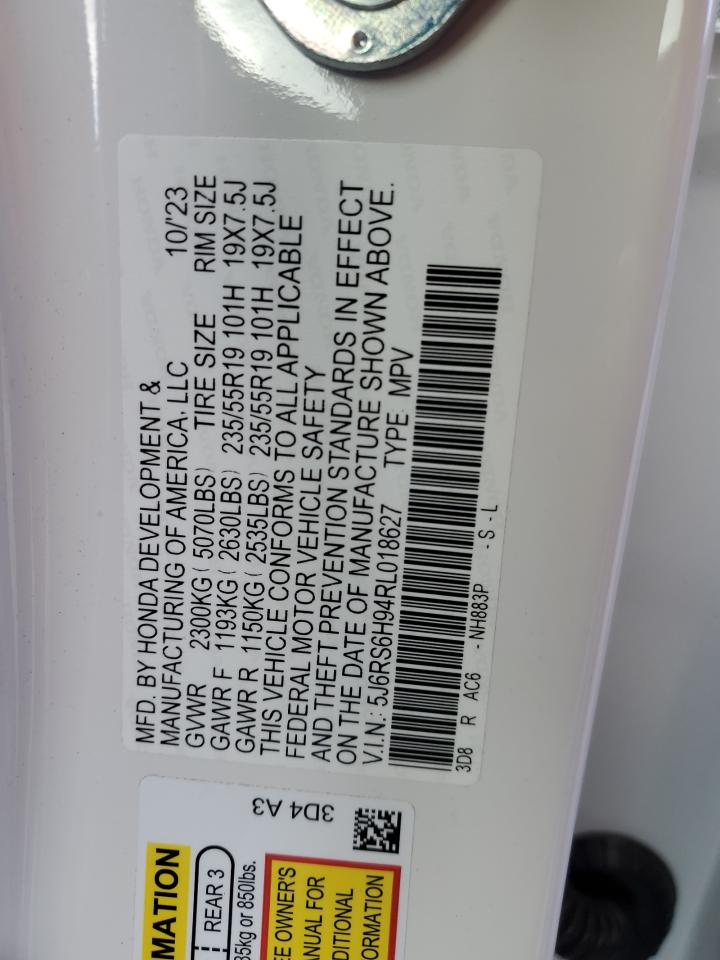5J6RS6H94RL018627 HONDA CRV 2024