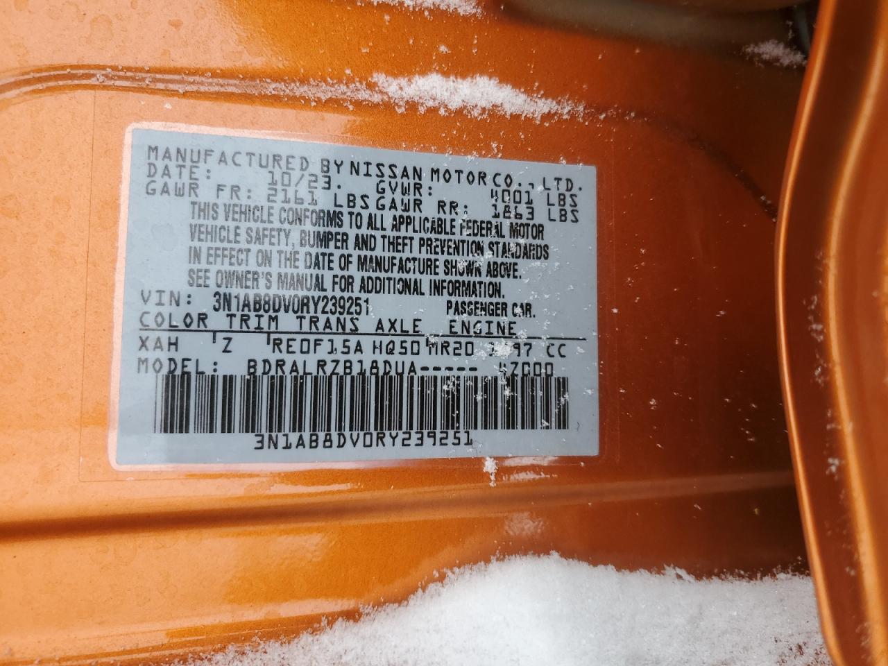 3N1AB8DV0RY239251 NISSAN SENTRA 2024