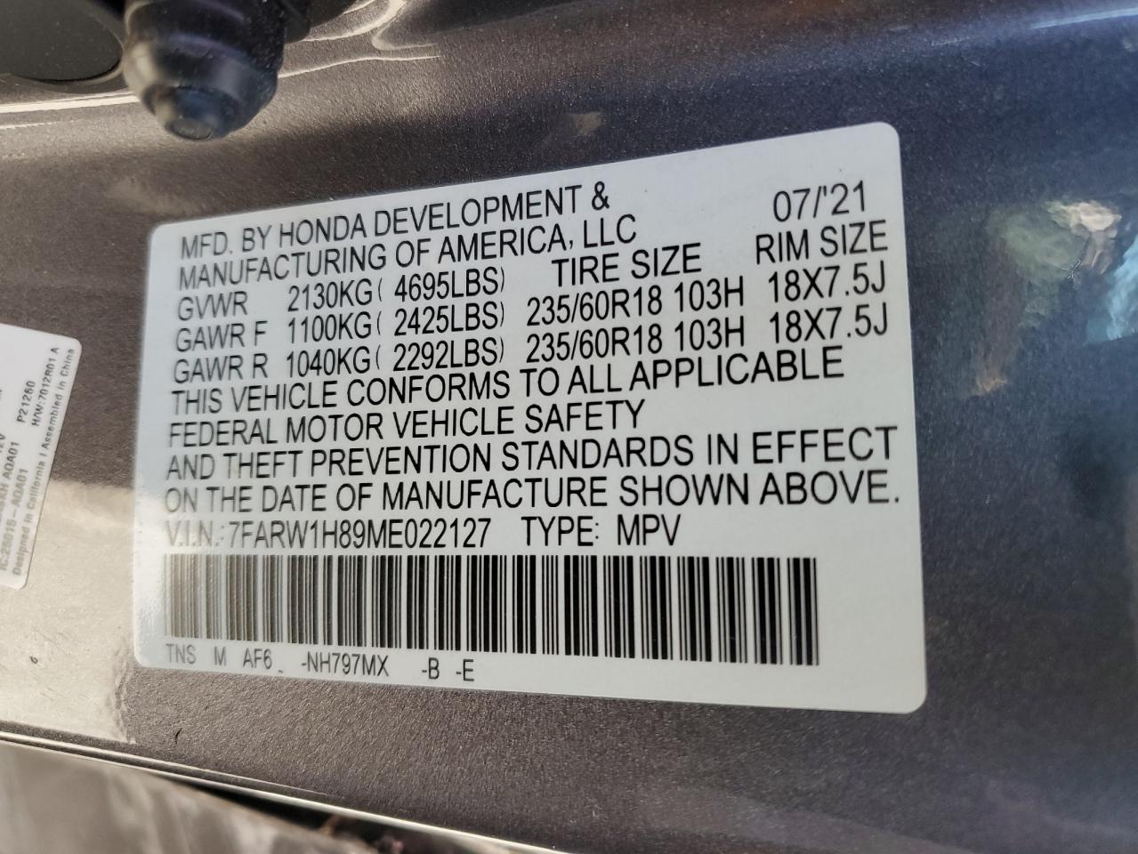 2021 Honda CR-V - Image 15