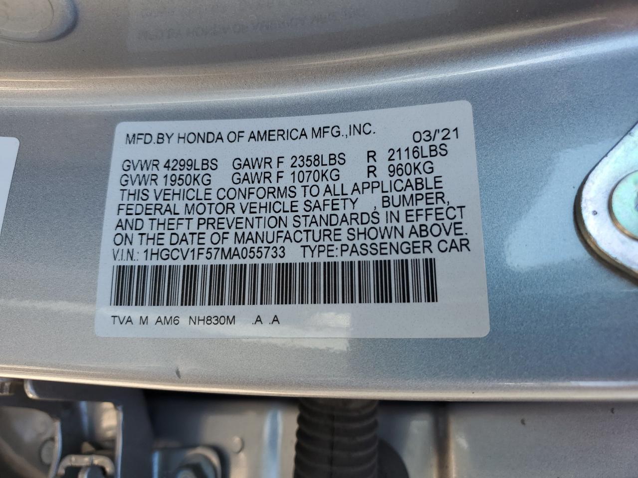2021 Honda Accord - Image 13