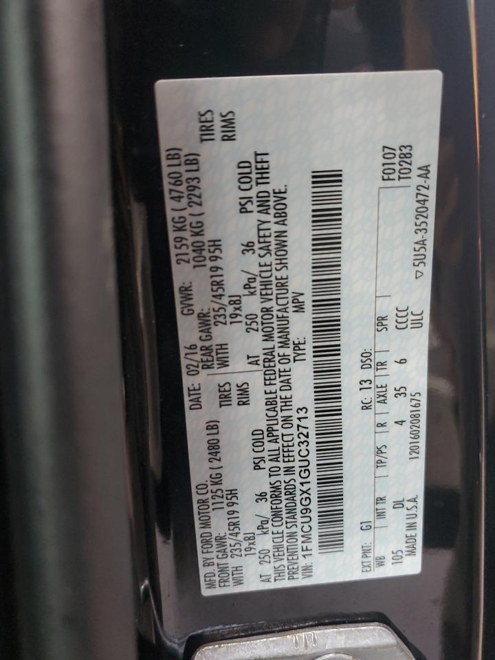 1FMCU9GX1GUC32713 FORD ESCAPE 2016