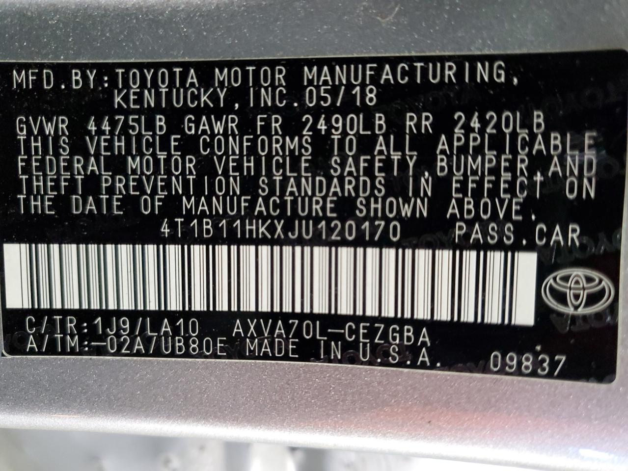 2018 Toyota Camry - Image 12