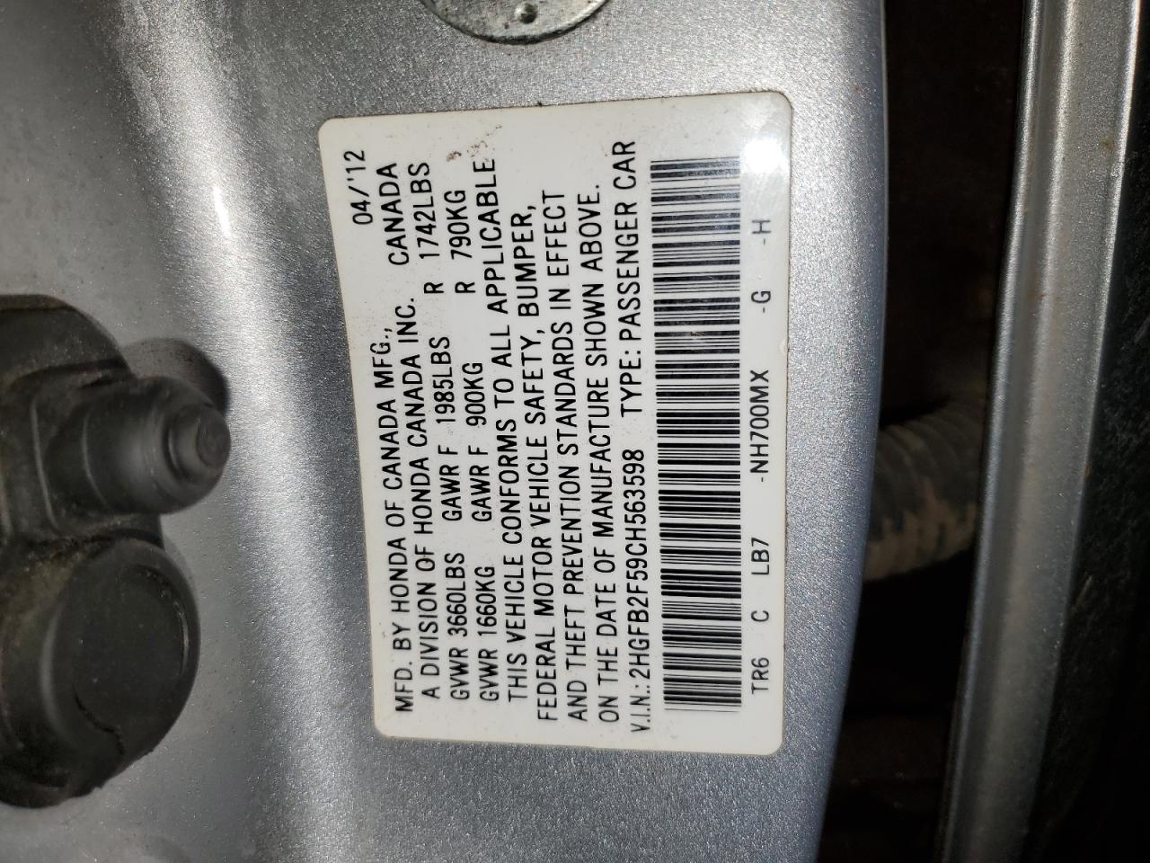 2012 Honda Civic - Image 13