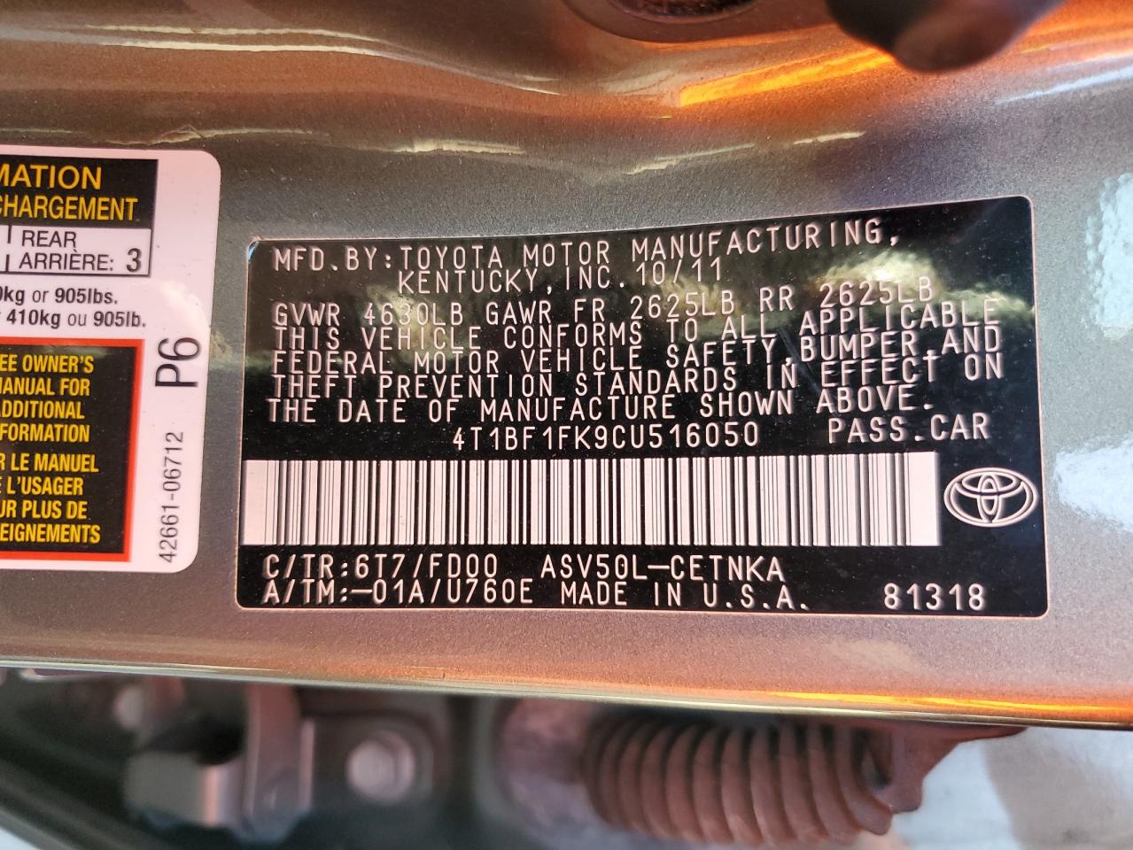 2012 Toyota Camry - Image 12