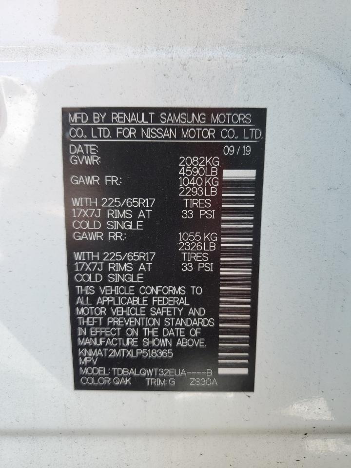 KNMAT2MTXLP518365 NISSAN ROGUE 2020