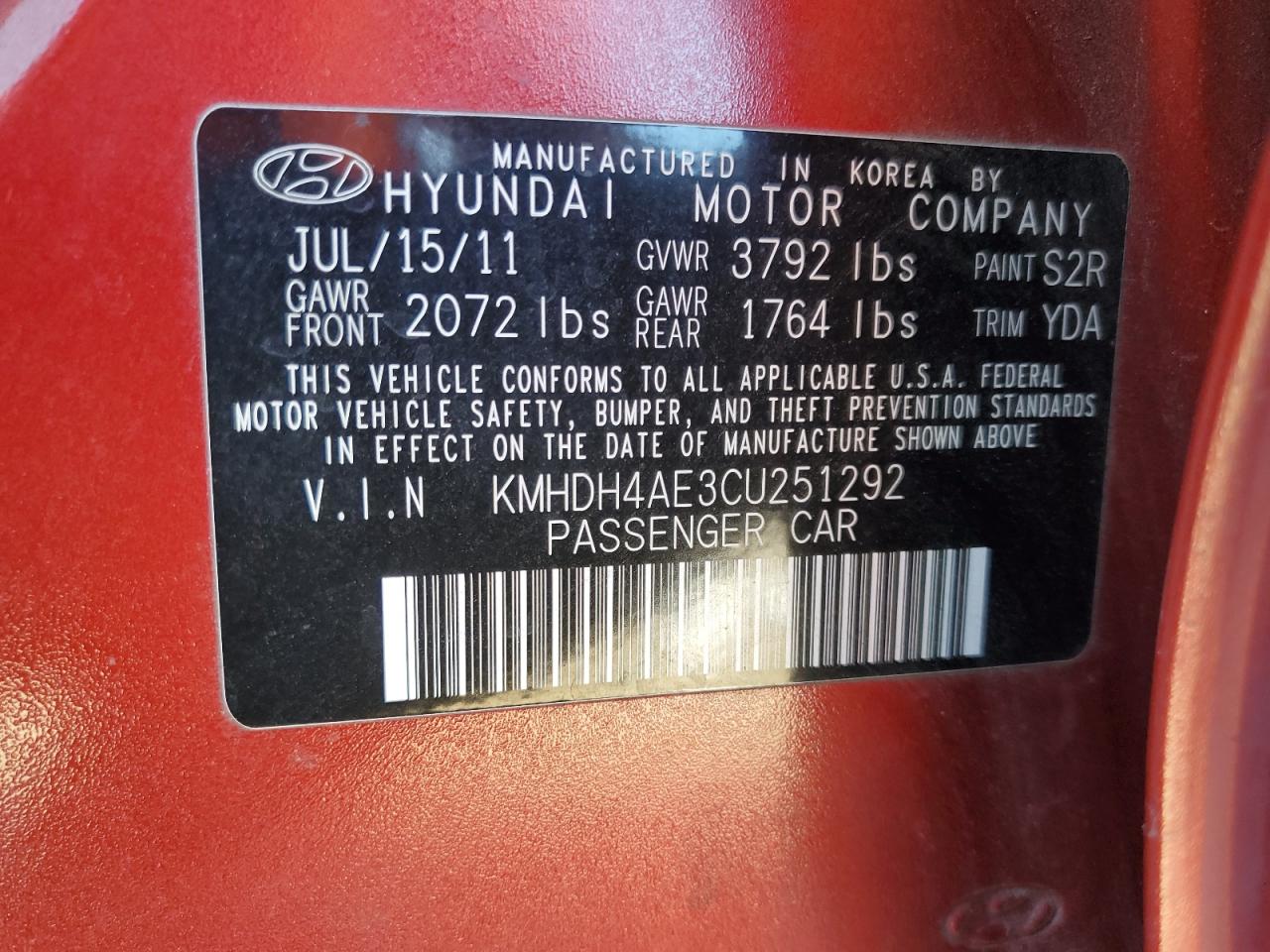2012 Hyundai Elantra - Image 12