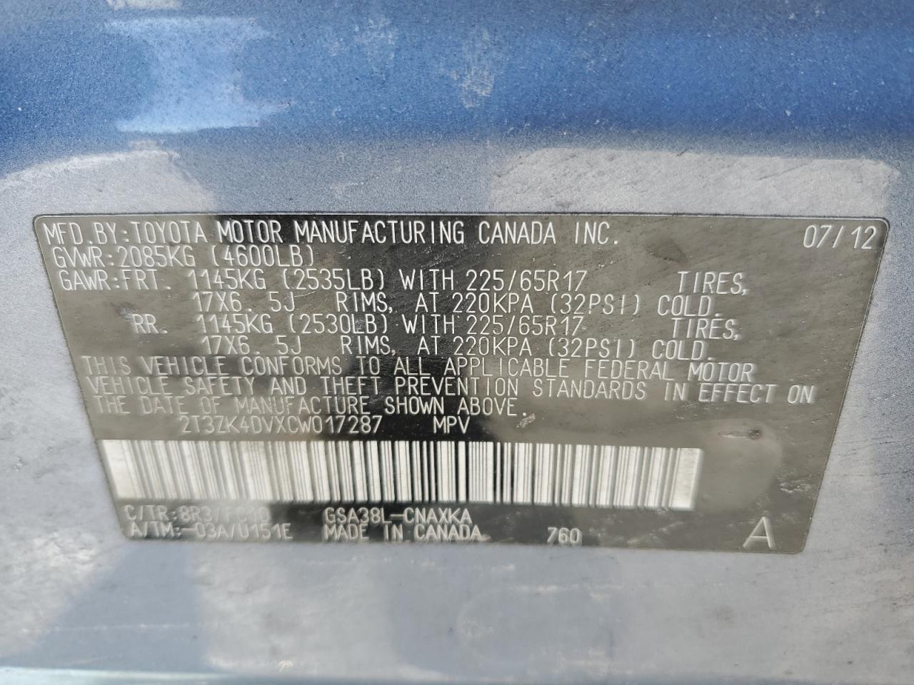 2012 Toyota RAV 4 - Image 13