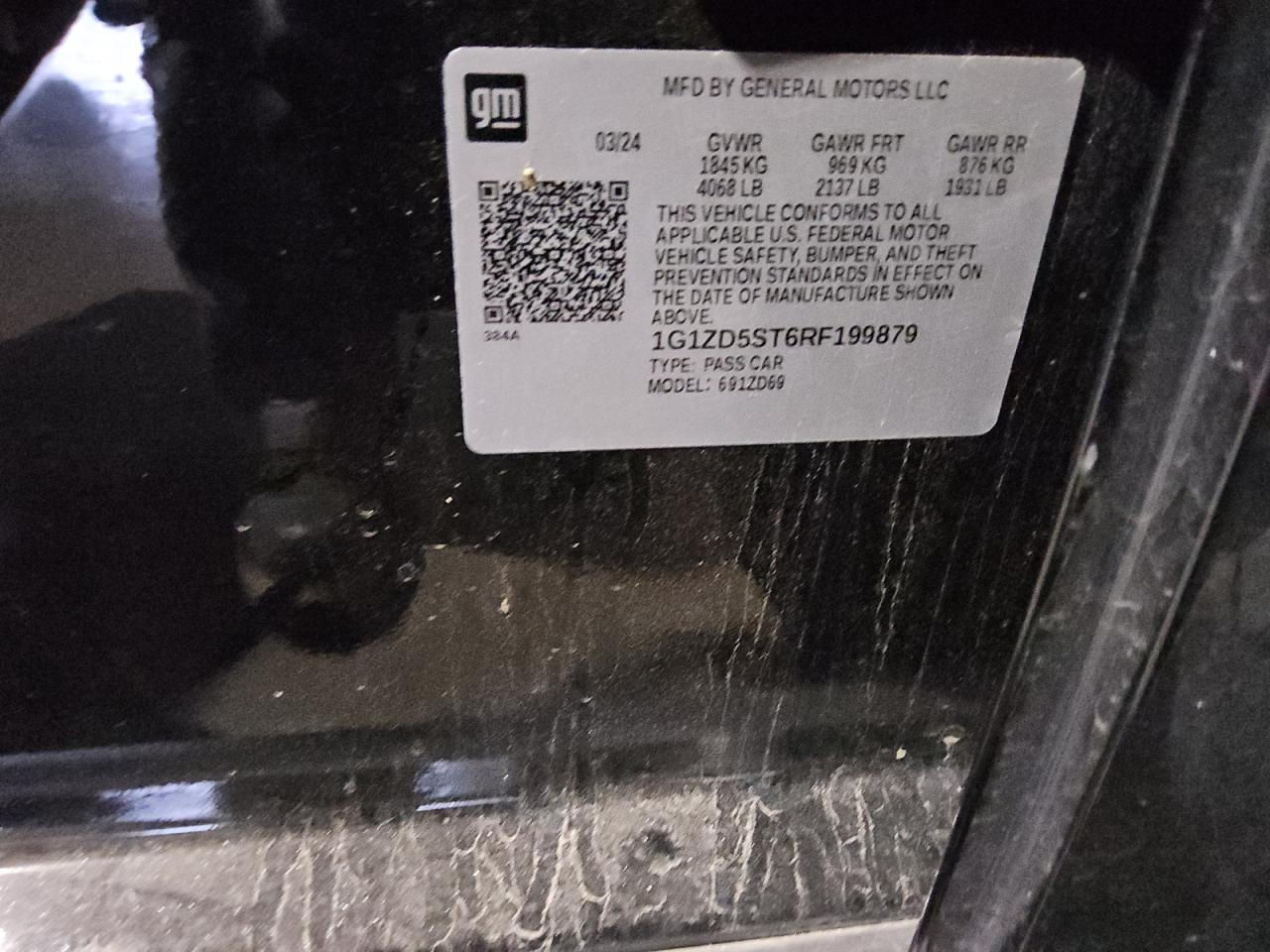 1G1ZD5ST6RF199879 CHEVROLET MALIBU 2024