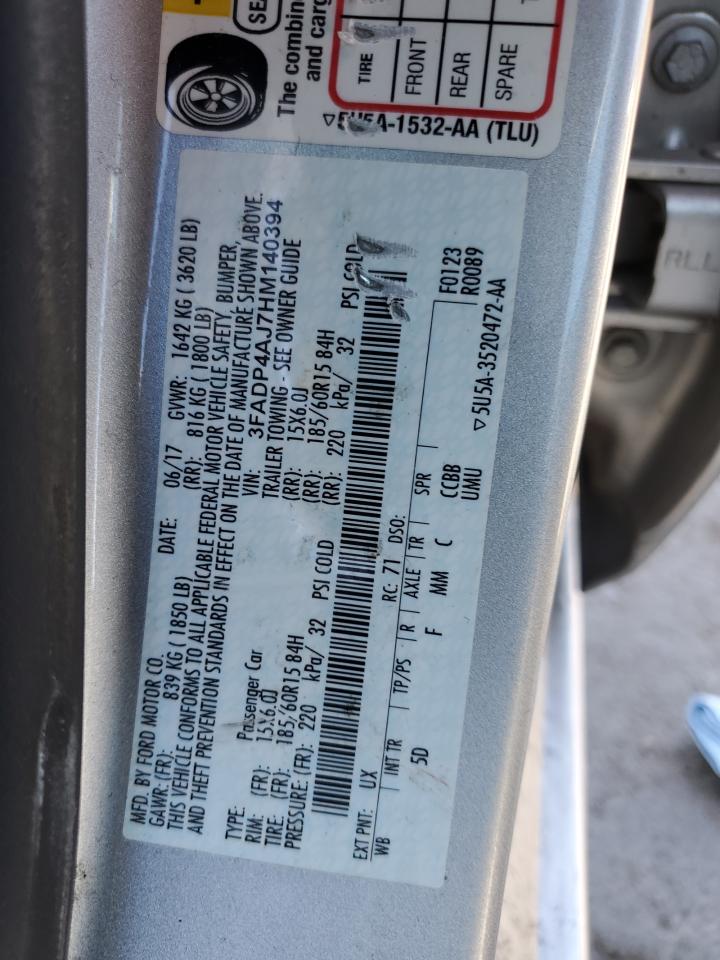 3FADP4AJ7HM140394 FORD FIESTA 2017