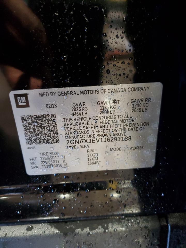 2GNAXJEV1J6293188 CHEVROLET EQUINOX 2018