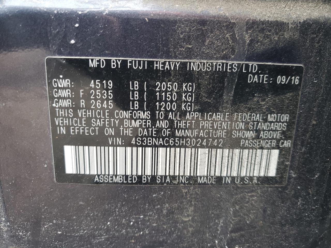 2017 Subaru Legacy - Image 12