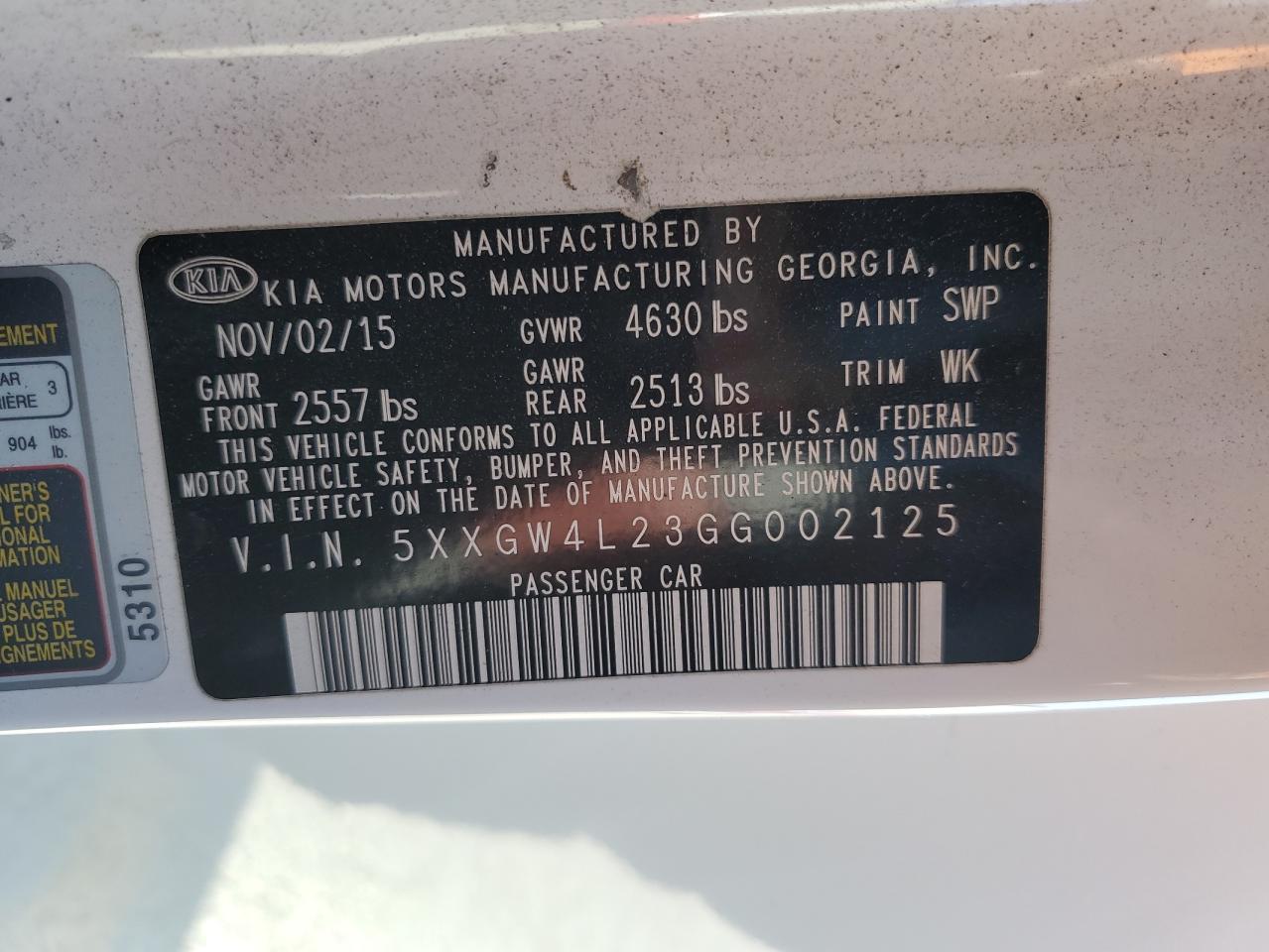 2016 Kia Optima - Image 12