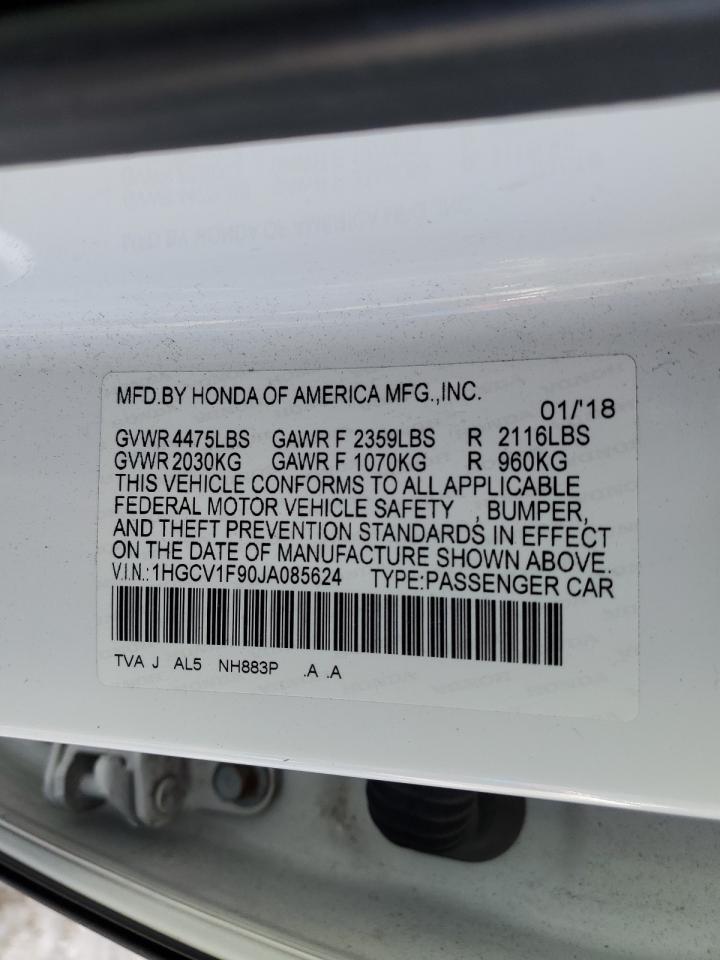1HGCV1F90JA085624 HONDA ACCORD 2018