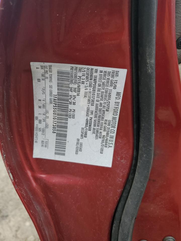 2001 Ford Taurus Ses VIN: 1FAFP55U81G173858 Lot: 44629655