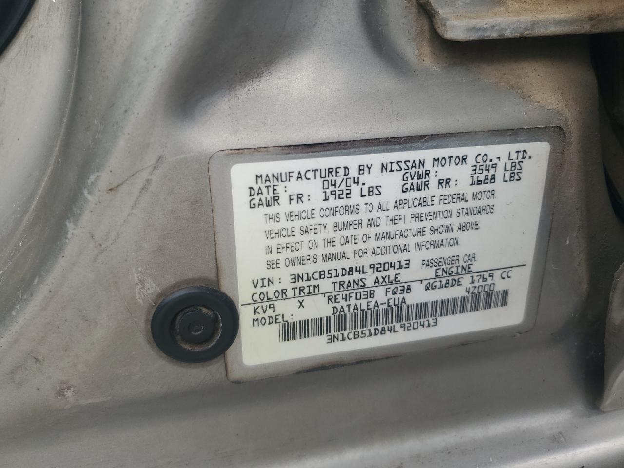 2004 Nissan Sentra - Image 13