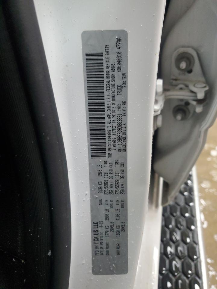 2019 Ram 1500 Big Horn/Lone Star VIN: 1C6RRFFG9KN829991 Lot: 46101015