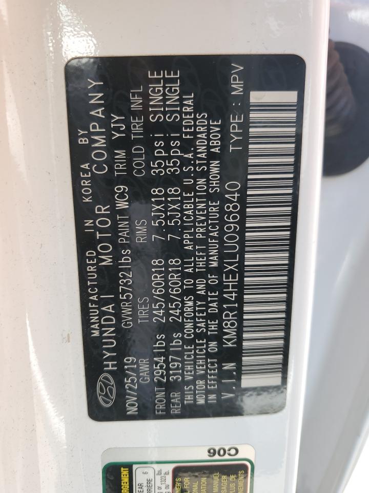 KM8R14HEXLU096840 HYUNDAI PALISADE 2020