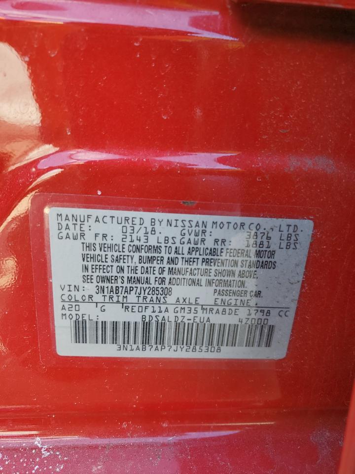 3N1AB7AP7JY285308 NISSAN SENTRA 2018
