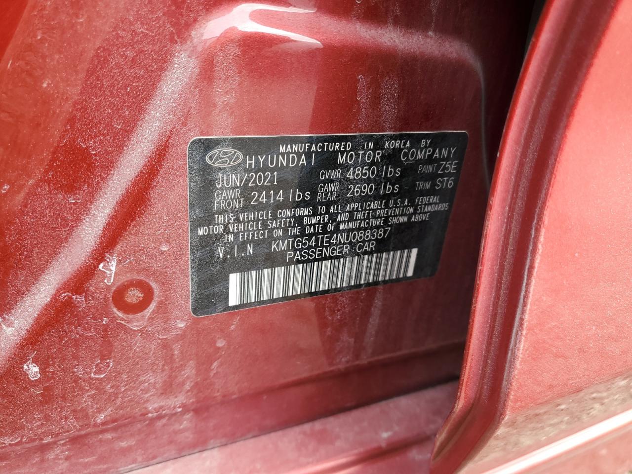 2022 Genesis G70 Base VIN: KMTG54TE4NU088387 Lot: 44635305