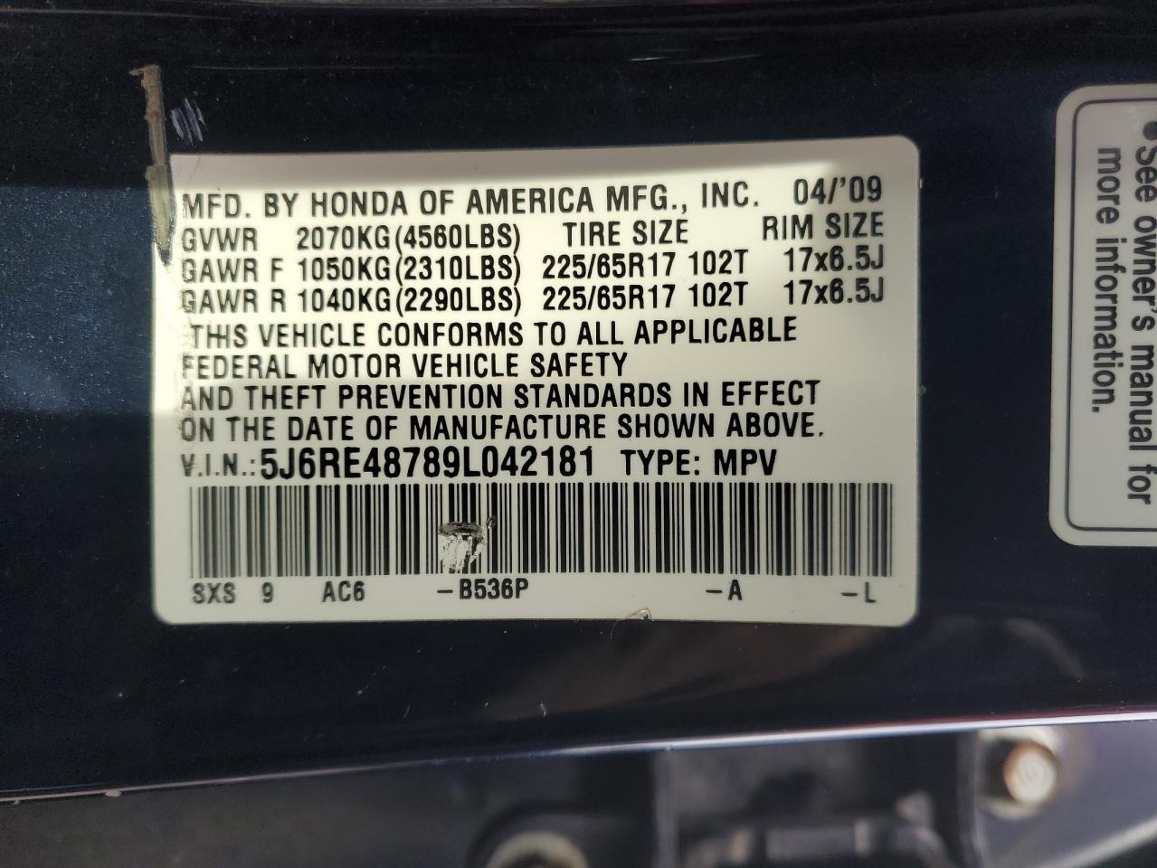 2009 Honda CR-V - Image 14