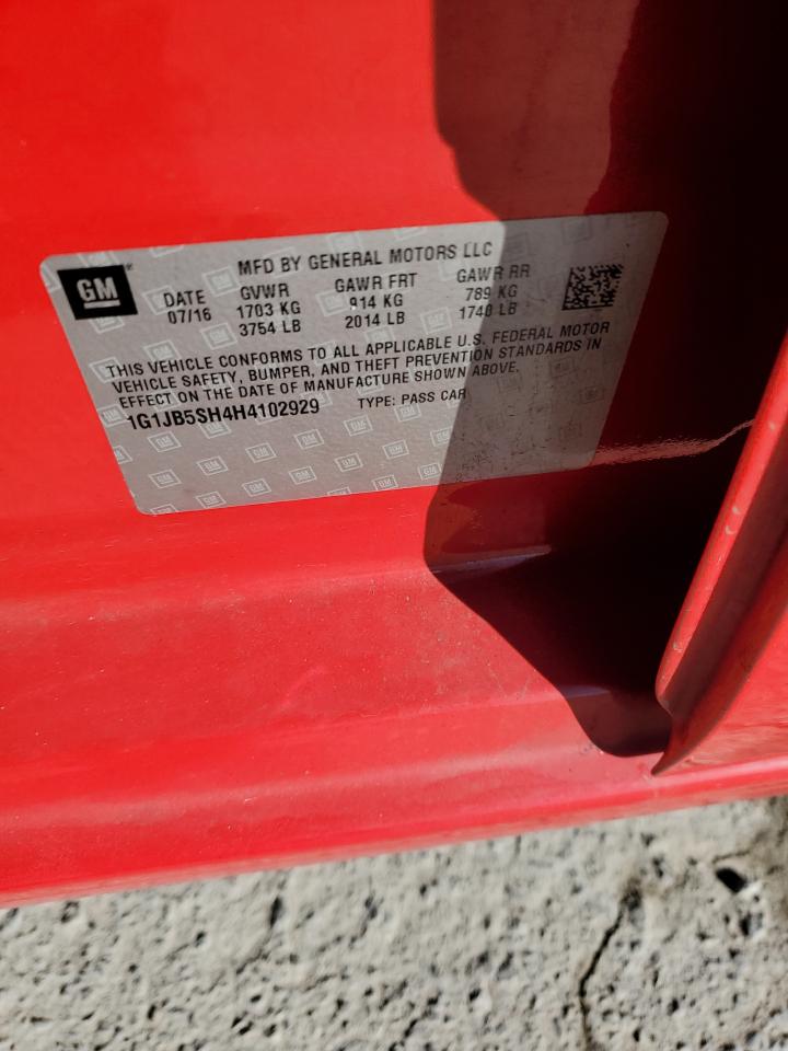 1G1JB5SH4H4102929 CHEVROLET SONIC 2017
