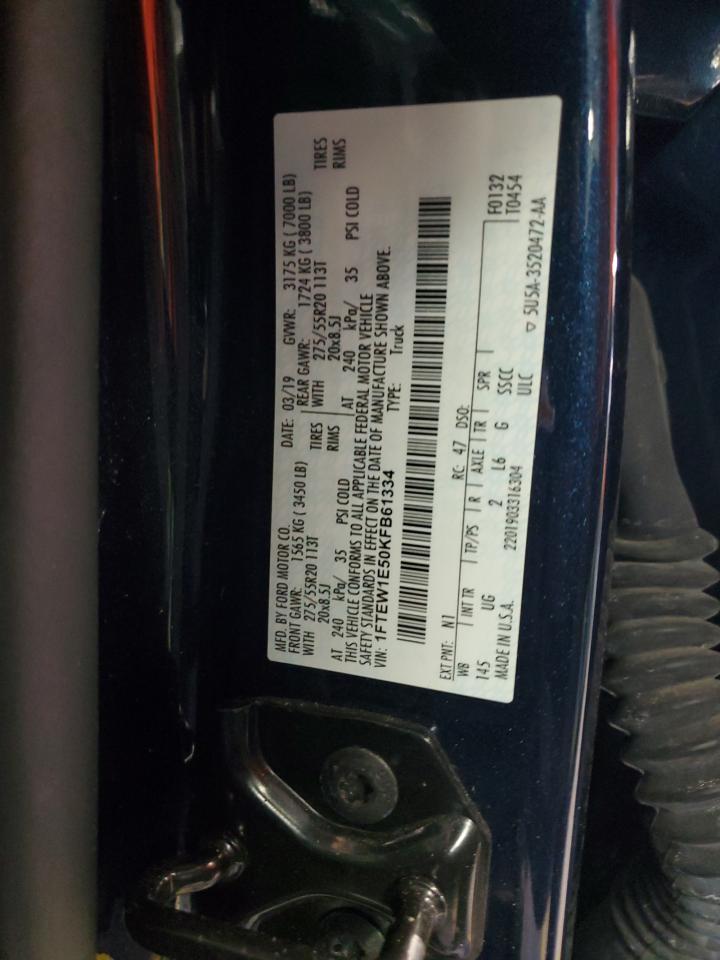 1FTEW1E50KFB61334 FORD F-150 2019