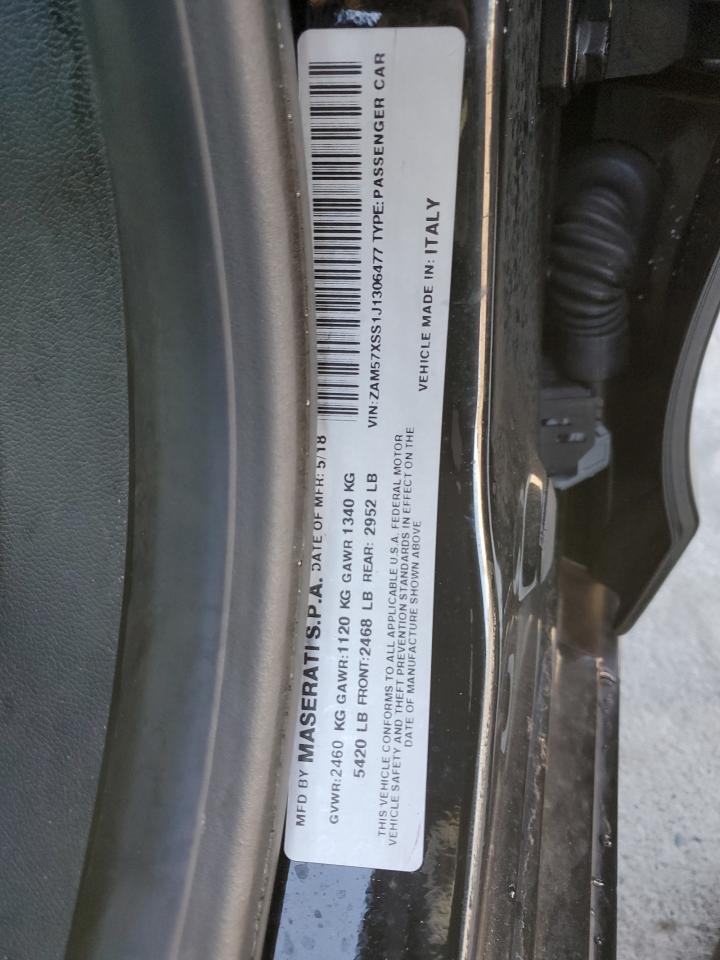 Hide VIN History Auto ZAM57XSS1J1306477 - MASERATI ALL MODELS 2018