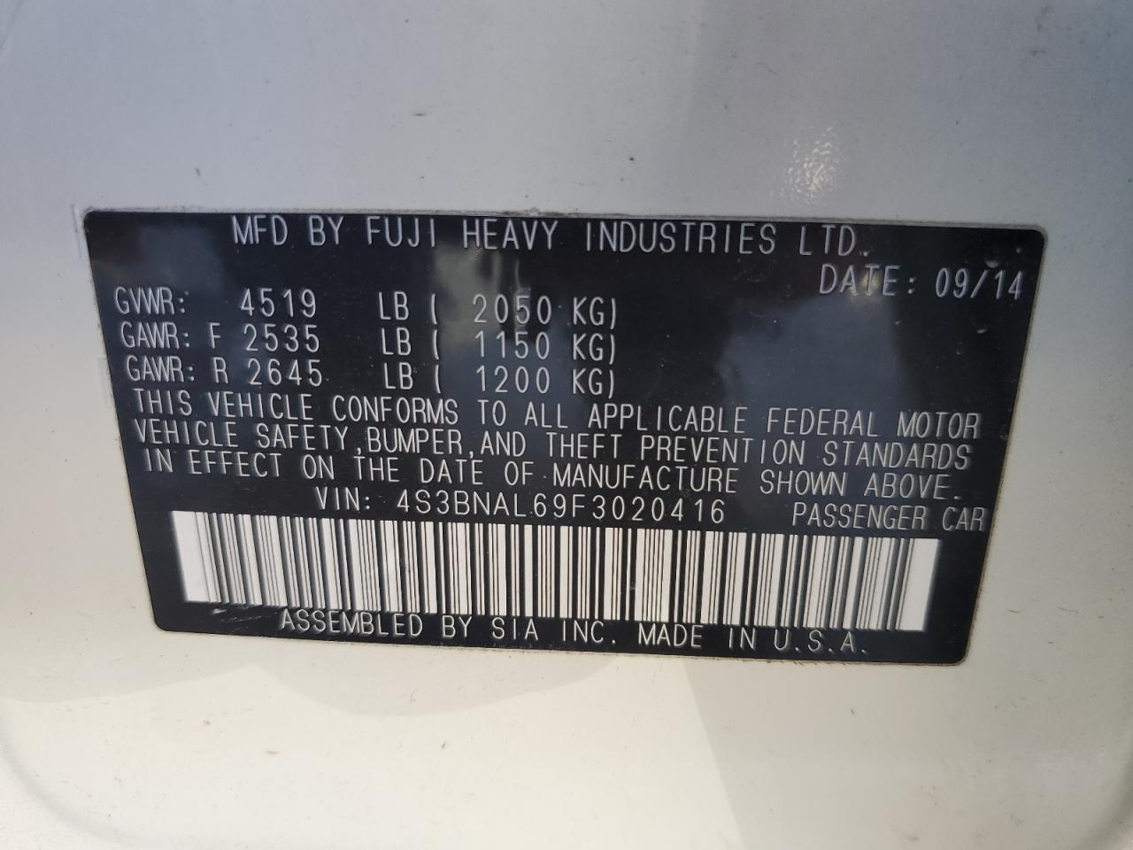 2015 Subaru Legacy - Image 14