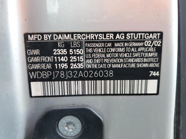 2002 MERCEDES-BENZ CL 600