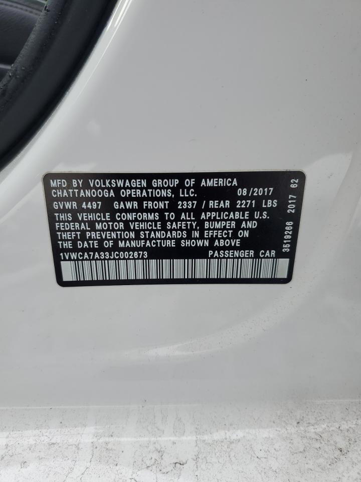 2018 Volkswagen Passat - Image 12